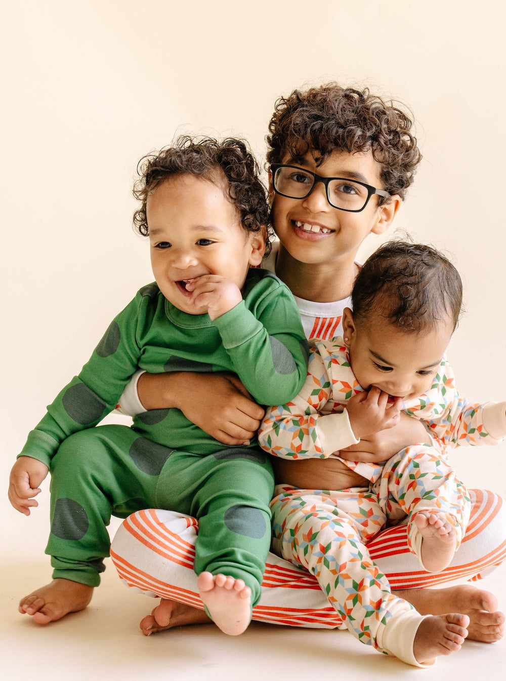 Kids Holiday Cotton Pajamas in Evergreen