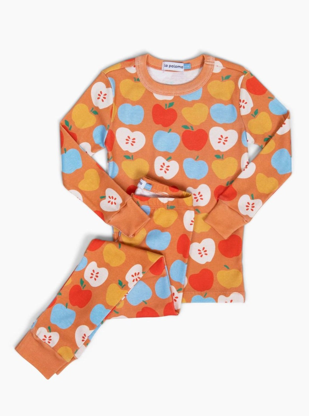 Kids Cotton Pajama Set in Apple