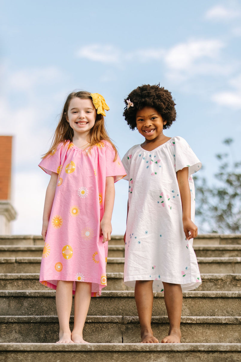 Girl's Mae House Dress in Wild Berry