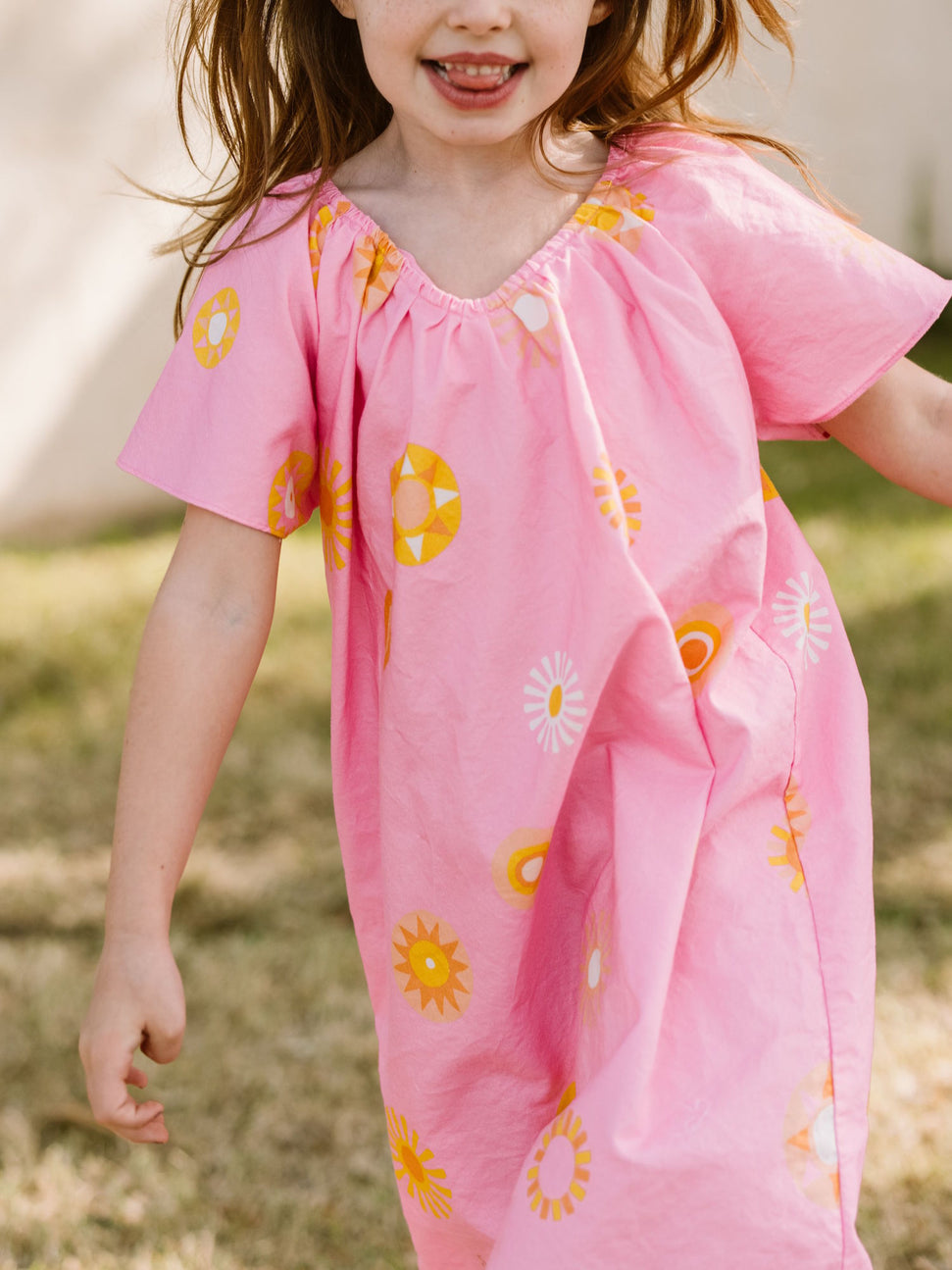Girl's Mae House Dress in Sunny Side